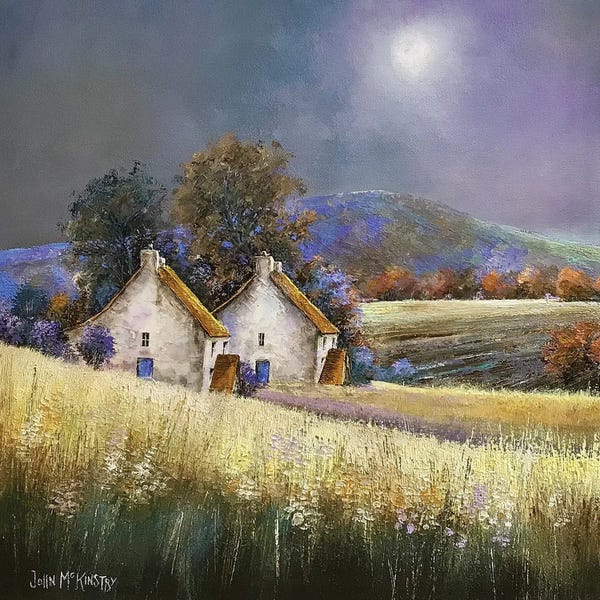 Cozy Cottage: Autumns Light by John Mckinstry