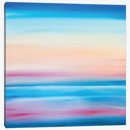 Pink Dusk On The Water Canvas Print #JKS20} by Jack Story Canvas Art