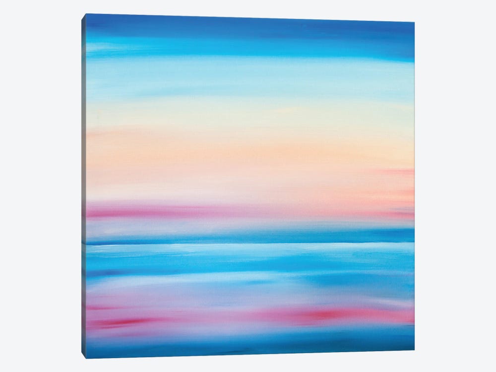 Pink Dusk On The Water 1-piece Canvas Art Print
