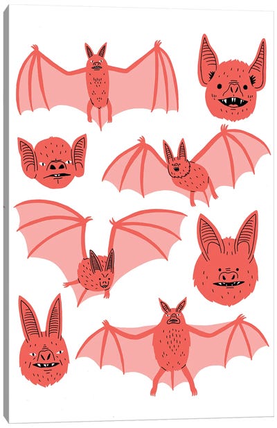 Bats Canvas Art Print - Jack Teagle