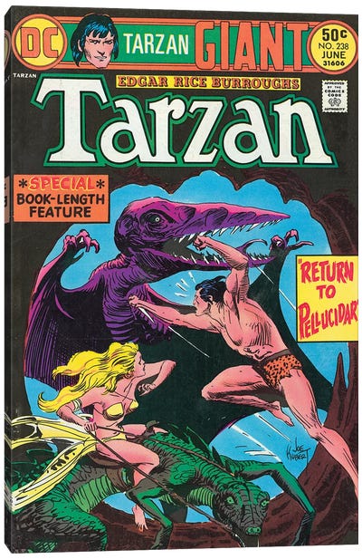 DC Tarzan® No 238 Canvas Art Print - Dinosaur Art