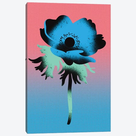 Blue Anemone Blossom Canvas Print #JKY27} by Jordan Kay Canvas Art Print