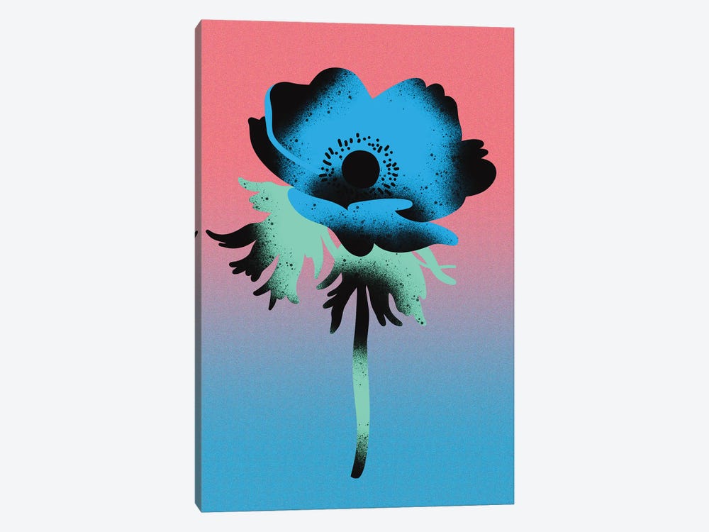Blue Anemone Blossom by Jordan Kay 1-piece Canvas Artwork