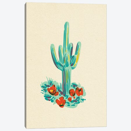 Saguaro Cactus Canvas Print #JKY30} by Jordan Kay Art Print