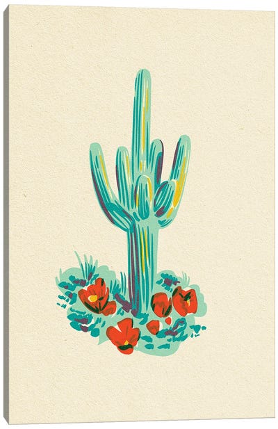 Saguaro Cactus Canvas Art Print - Jordan Kay