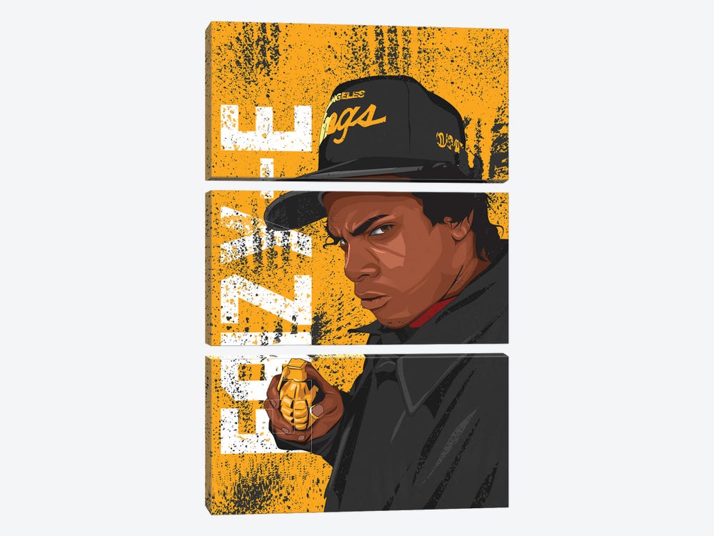 Eazy E by Johnktrz 3-piece Canvas Art Print