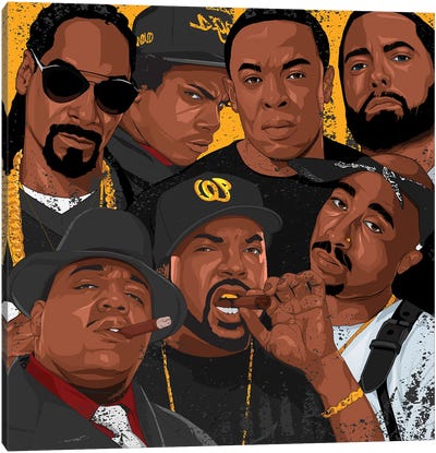 Rap Legends I Canvas Art Print - Johnktrz