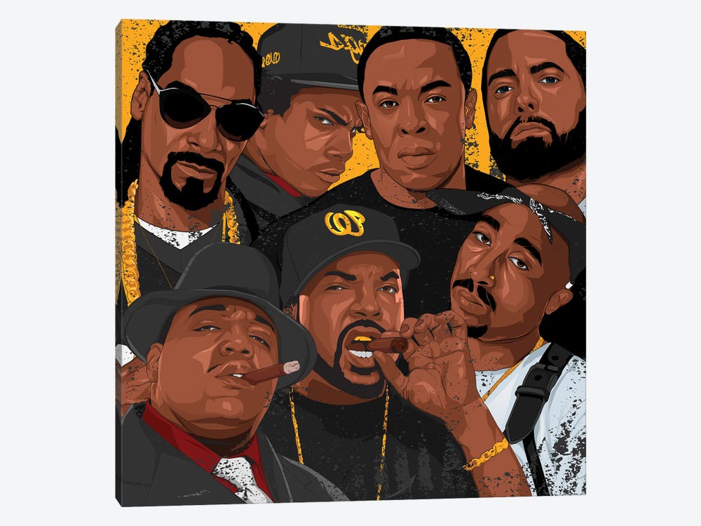 Rap Legends I by Johnktrz 1-piece Canvas Artwork