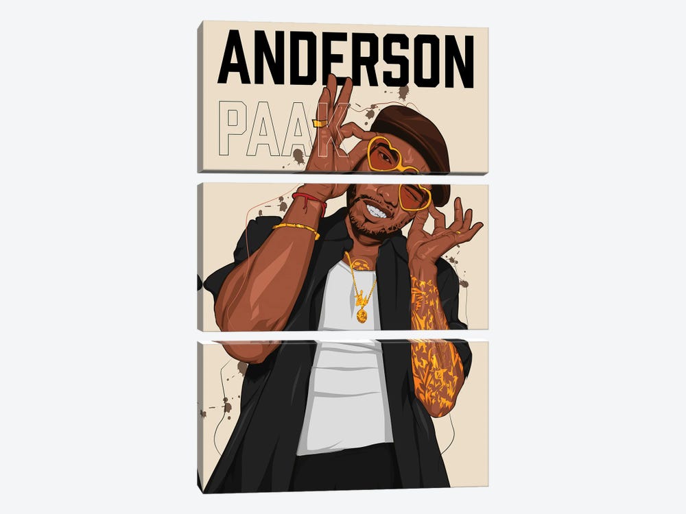 Anderson Paak by Johnktrz 3-piece Art Print