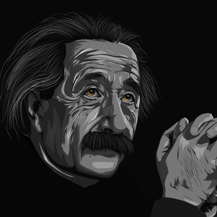 Albert Einstein by Johnktrz wall art