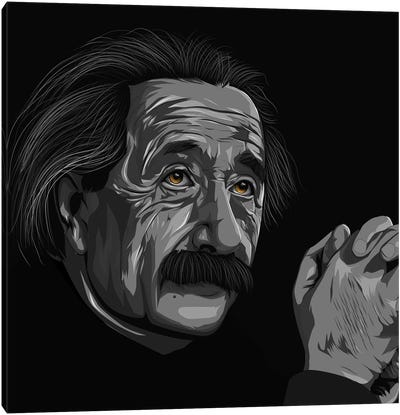 Albert Einstein Canvas Art Print - Johnktrz