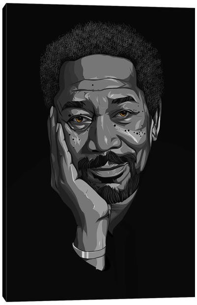Morgan Freeman Canvas Art Print - Johnktrz
