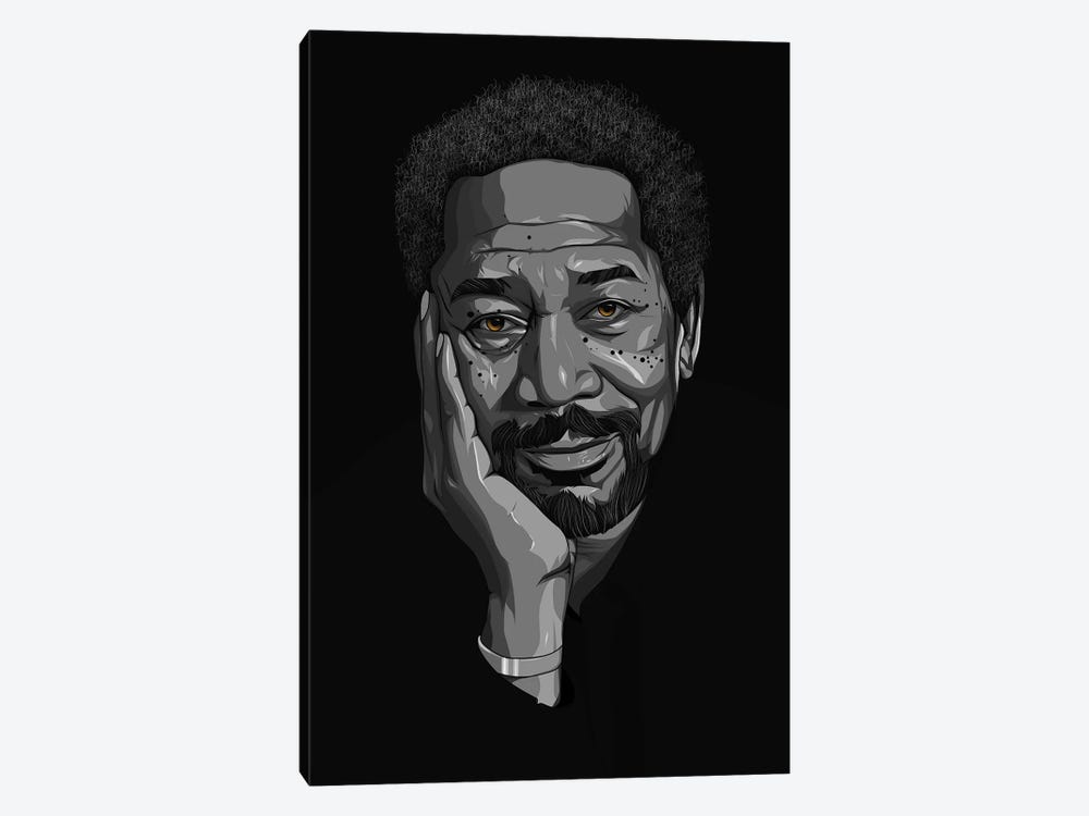 Morgan Freeman by Johnktrz 1-piece Canvas Art Print