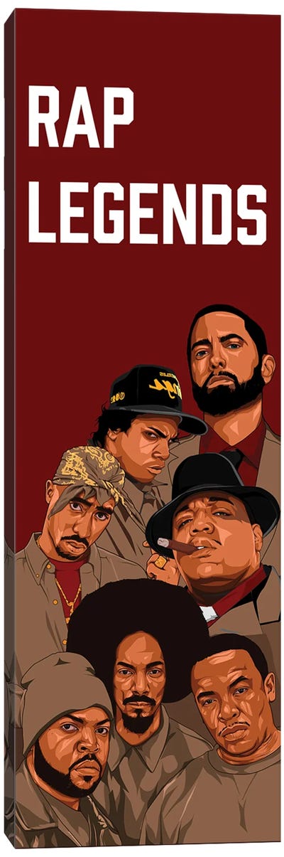 Rap Legends II Canvas Art Print - Johnktrz