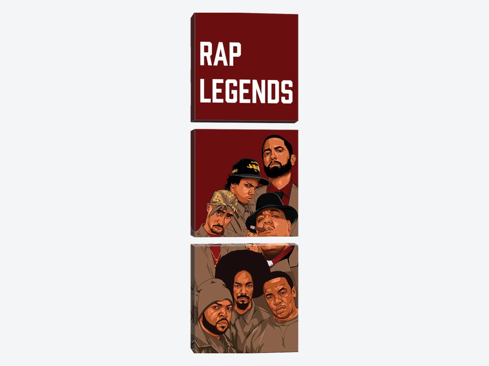 Rap Legends II by Johnktrz 3-piece Canvas Print