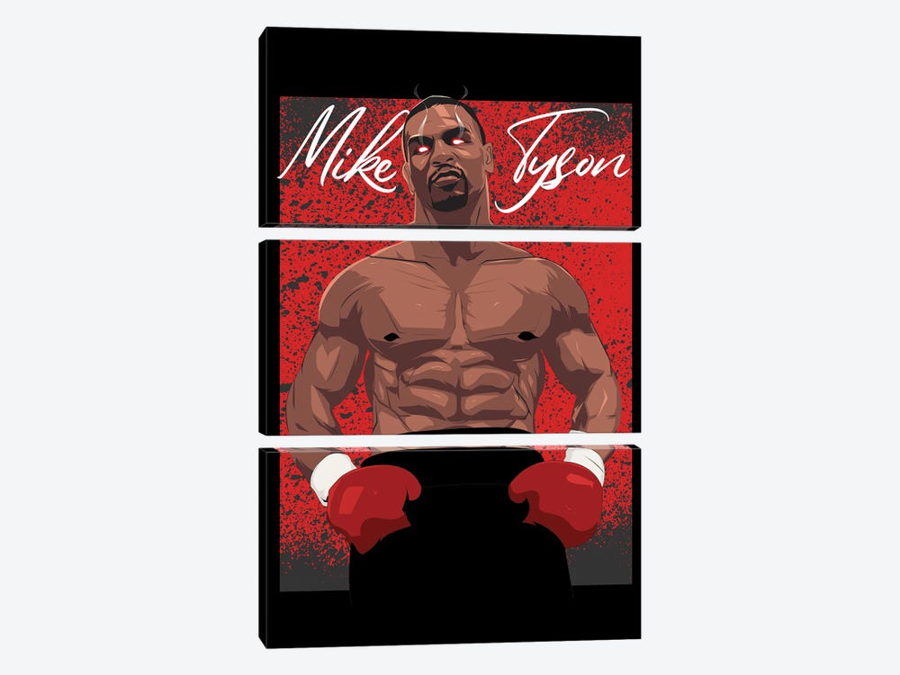 Mike Tyson by Johnktrz 3-piece Canvas Print
