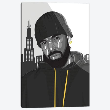 Drake I Canvas Print #JKZ27} by Johnktrz Canvas Artwork