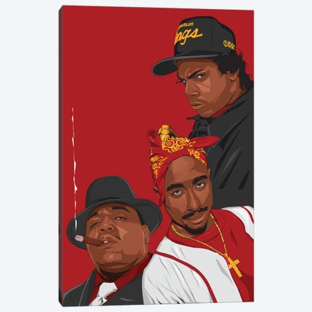 Rap Legends IV Canvas Print #JKZ29} by Johnktrz Canvas Art Print