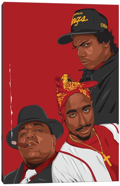 Rap Legends IV Canvas Art Print - Johnktrz
