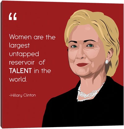 Hillary Clinton Canvas Art Print - Johnktrz