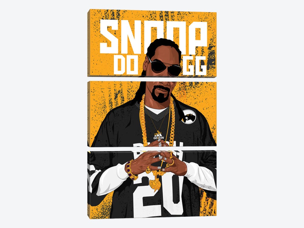 Snoop Dogg by Johnktrz 3-piece Canvas Artwork