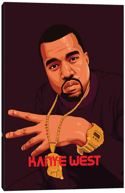 Kanye West Canvas Art Print - Johnktrz