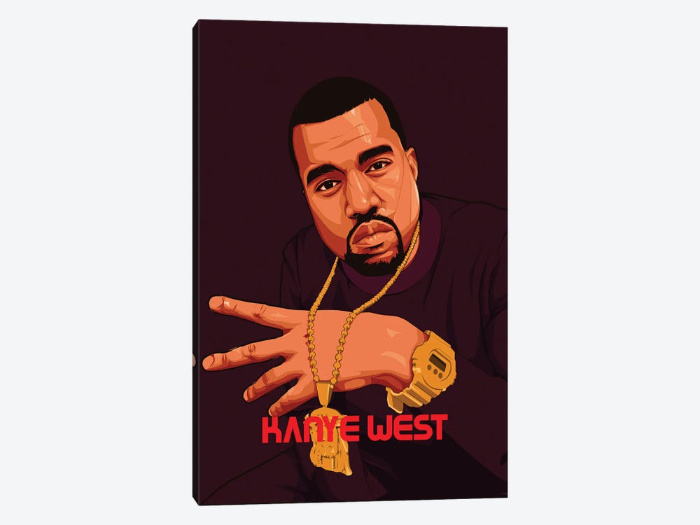 Kanye West by Johnktrz 1-piece Canvas Wall Art