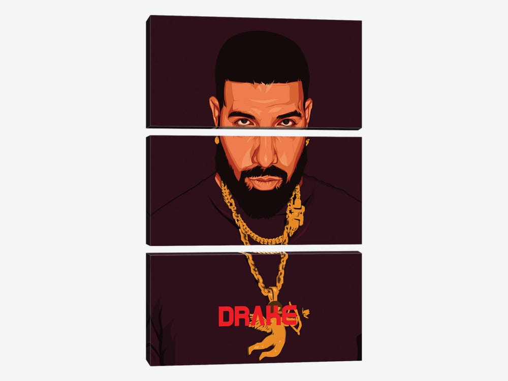 Drake by Johnktrz 3-piece Art Print