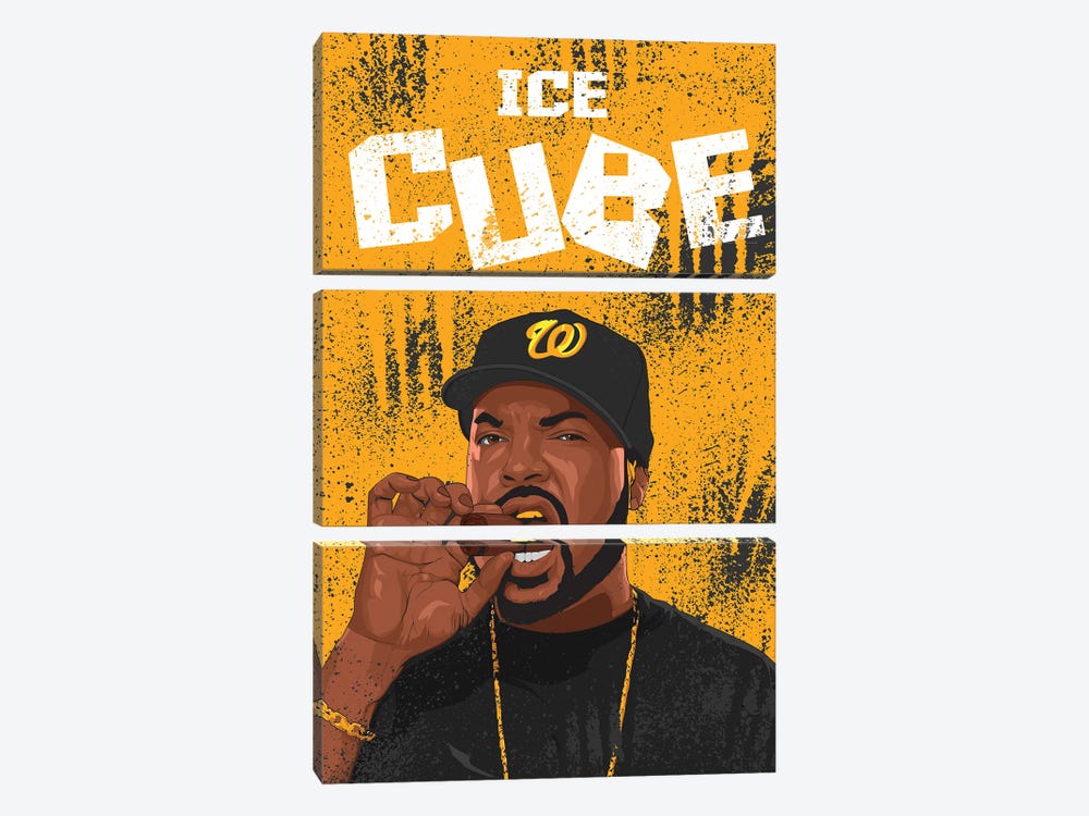 Ice Cube by Johnktrz 3-piece Canvas Artwork