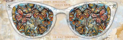 Butterfly Colored Glasses by Jennifer Lambein canvas print