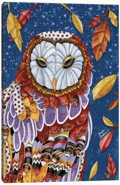 Owl Aura Canvas Art Print - Jennifer Lambein