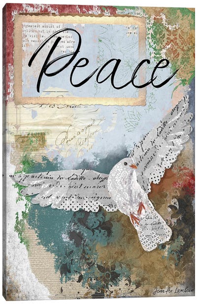 Peace Dove Canvas Art Print - Dove & Pigeon Art
