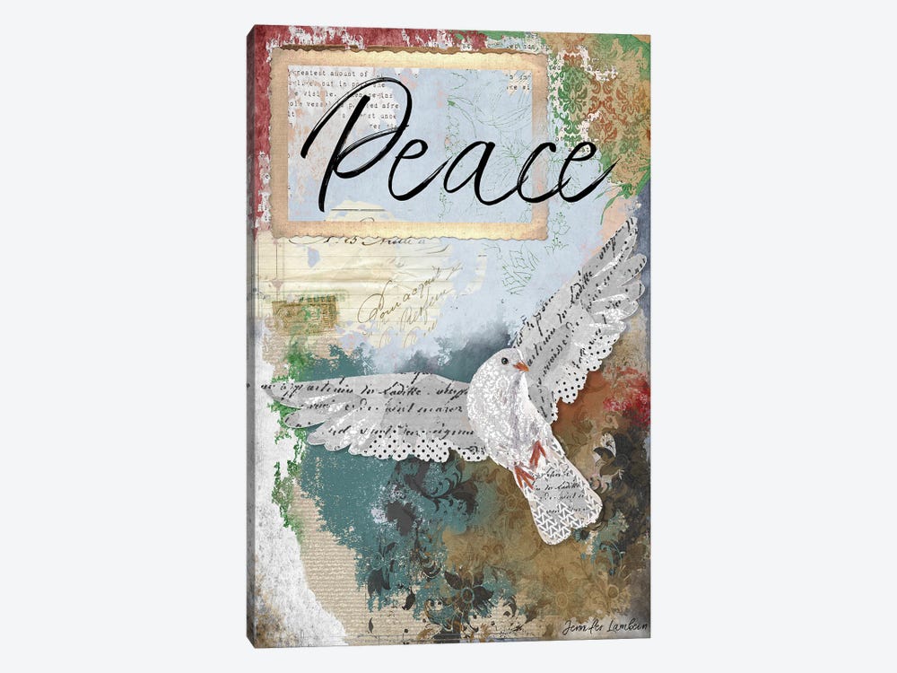 Peace Dove by Jennifer Lambein 1-piece Canvas Wall Art