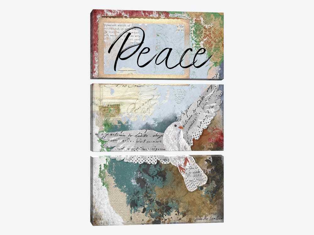 Peace Dove by Jennifer Lambein 3-piece Canvas Art
