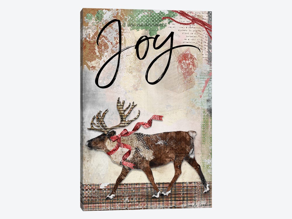 Reindeer Joy by Jennifer Lambein 1-piece Canvas Wall Art