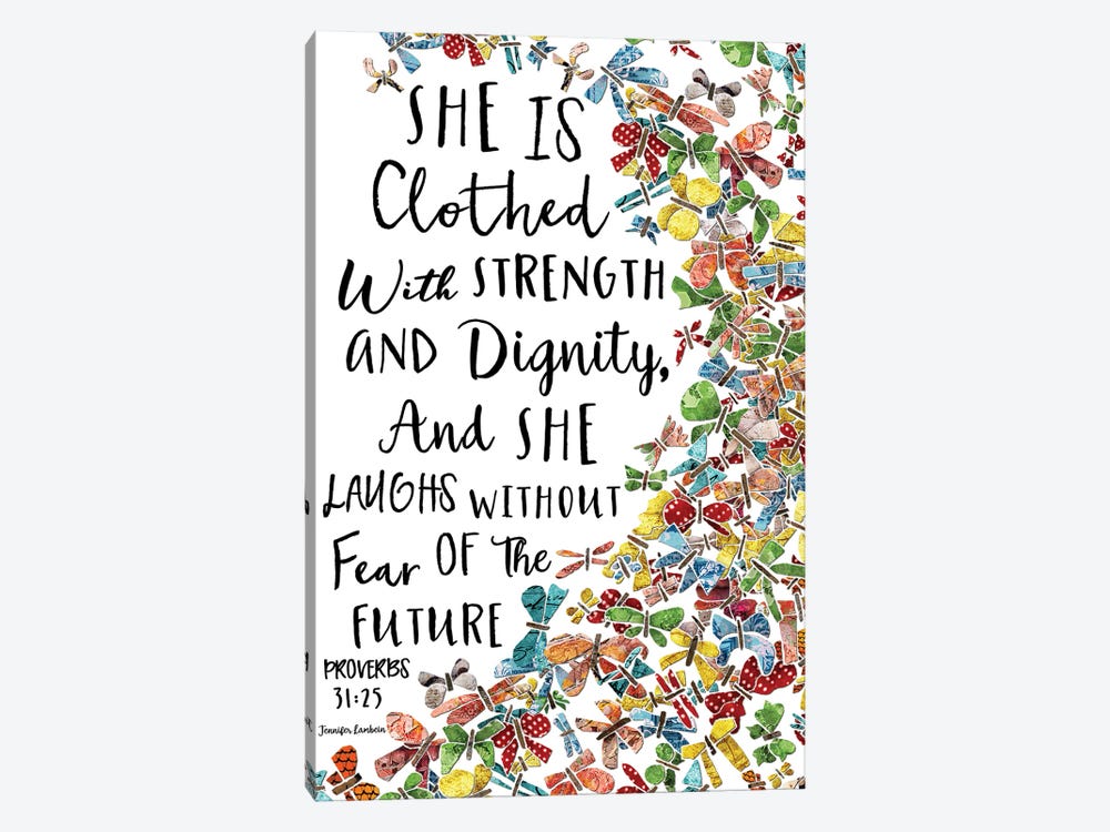 She Is Clothed Butterflies by Jennifer Lambein 1-piece Art Print