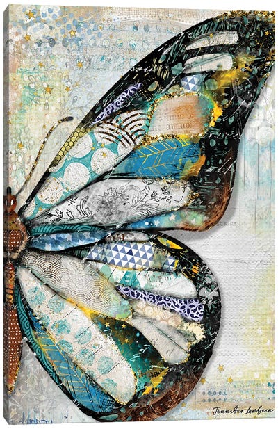 Starlight Butterfly Wing Canvas Art Print - Jennifer Lambein