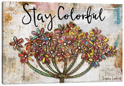 Stay Colorful Canvas Art Print - Jennifer Lambein