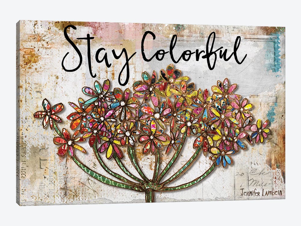 Stay Colorful by Jennifer Lambein 1-piece Canvas Print