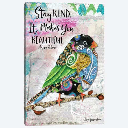 Stay Kind Canvas Print #JLB114} by Jennifer Lambein Canvas Artwork