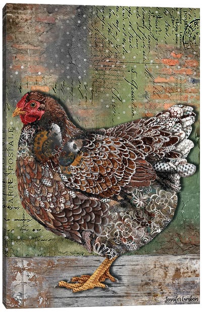 Strong Hen Canvas Art Print - Jennifer Lambein