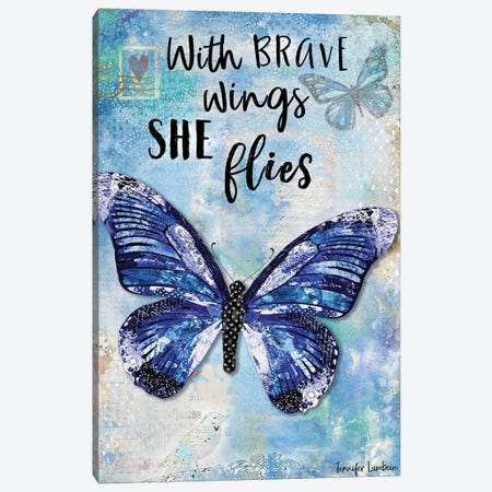 With Brave Wings Canvas Print #JLB126} by Jennifer Lambein Canvas Print
