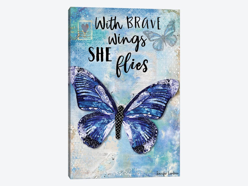 With Brave Wings by Jennifer Lambein 1-piece Canvas Art Print
