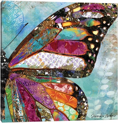Woodland Dream Butterfly Wing 24x24 Canvas Art Print - Butterfly Art