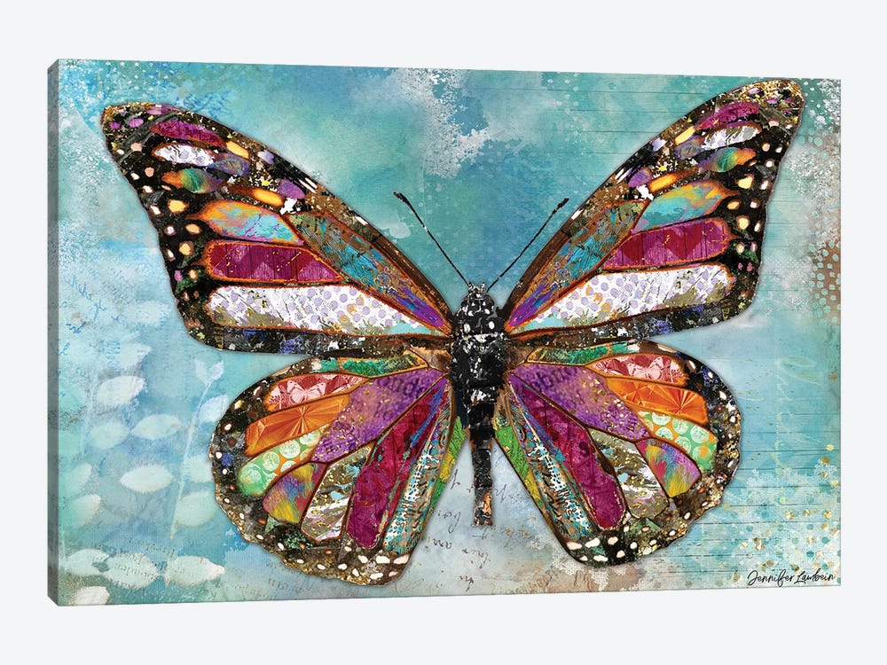 Woodland Summer Butterfly by Jennifer Lambein 1-piece Canvas Art