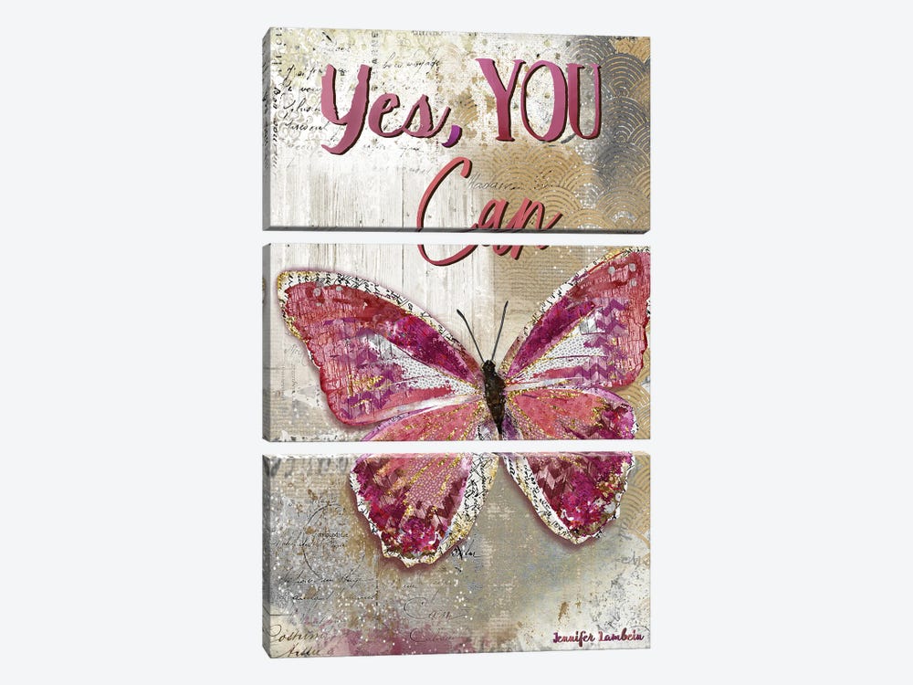 Yes, You Can by Jennifer Lambein 3-piece Canvas Wall Art