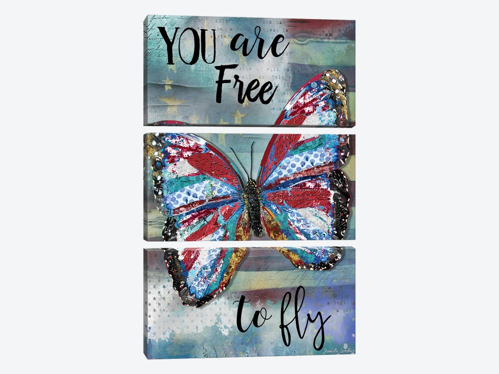 You Are Free To Fly by Jennifer Lambein 3-piece Canvas Wall Art