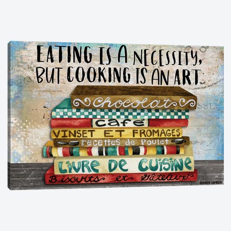 Cooking Is An Art Canvas Print #JLB136} by Jennifer Lambein Canvas Art