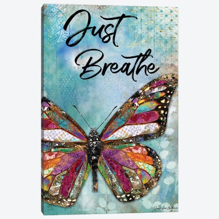 Just Breathe Butterfly Canvas Print #JLB137} by Jennifer Lambein Canvas Wall Art