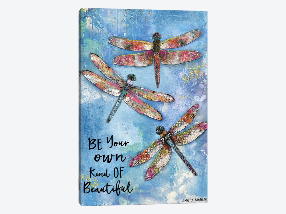 Be Your Own Kind Of Beautiful Butterflies by Jennifer Lambein 1-piece Canvas Art